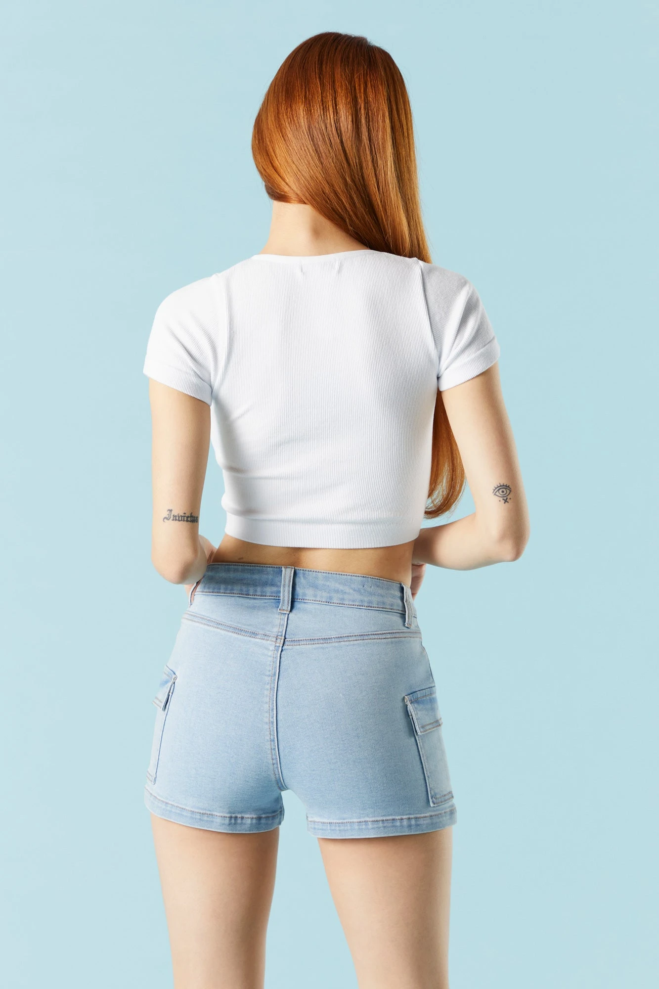 Light Wash Denim Cargo Short 4 Light Wash Denim Cargo Short - Image 2