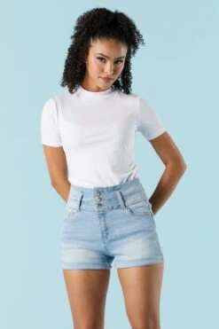 Ibiza Light Wash Denim Short
