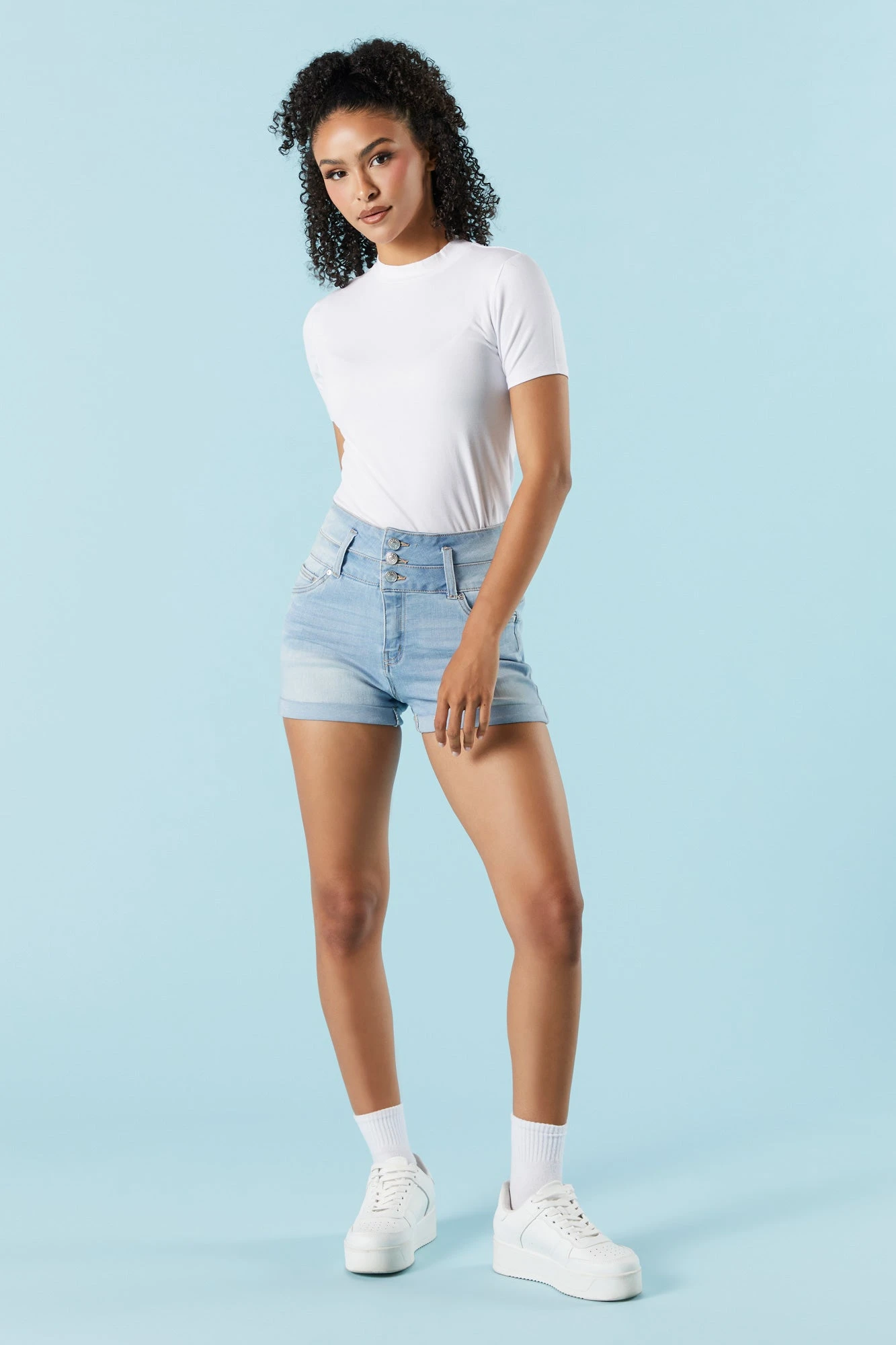 Ibiza Light Wash Denim Short 5 Ibiza Light Wash Denim Short - Image 3