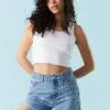Medium Wash Denim Mom Short