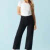 Refuge Crop Wide Leg Black Jean