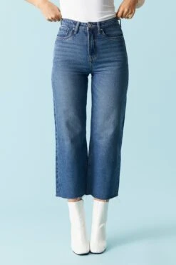 Refuge Dark Wash Crop Wide Leg Jean 8 Refuge Dark Wash Crop Wide Leg Jean -Mini Aura Shop 052564641167 39 1