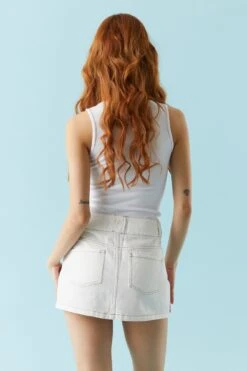 Bull Denim Coloured Mini Skirt -Mini Aura Shop 052665532600 35 1