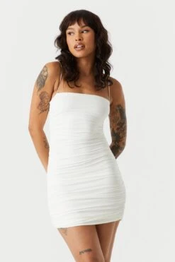 Ruched Bungee Strap Bodycon Dress 28 Ruched Bungee Strap Bodycon Dress -Mini Aura Shop 053032383545 10 3