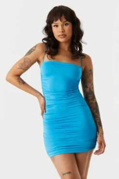 Ruched Bungee Strap Bodycon Dress 25 Ruched Bungee Strap Bodycon Dress -Mini Aura Shop 053032383545 40 0 1
