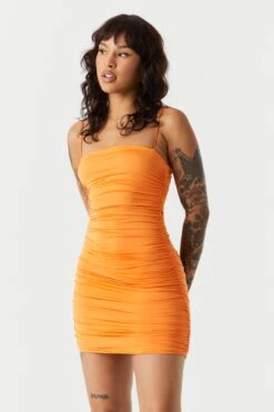 Ruched Bungee Strap Bodycon Dress 34 Ruched Bungee Strap Bodycon Dress -Mini Aura Shop 053032383545 80