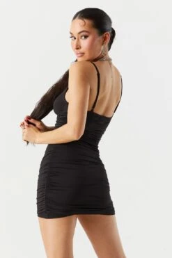 Front Twist Ruched Mini Dress 20 Front Twist Ruched Mini Dress -Mini Aura Shop 053048283603 01 1 1