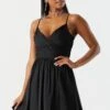 Chiffon Surplice Skater Dress