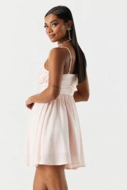 Chiffon Surplice Skater Dress -Mini Aura Shop 053231813711 91 1 1