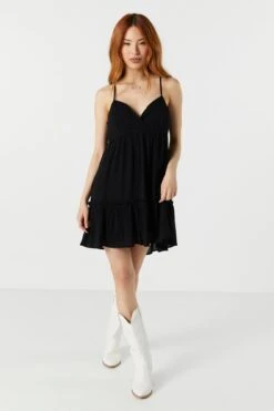 Surplice Tiered Babydoll Dress -Mini Aura Shop 053231833718 01 2