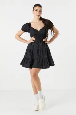 Sweetheart Smocked Tiered Dress -Mini Aura Shop 053244066654 01 2 1