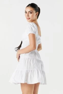 Sweetheart Smocked Tiered Dress -Mini Aura Shop 053244066654 10 1 1