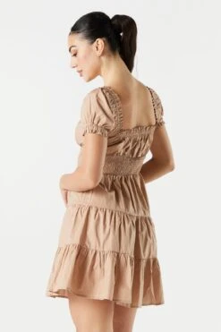 Sweetheart Smocked Tiered Dress -Mini Aura Shop 053244066654 89 1 1