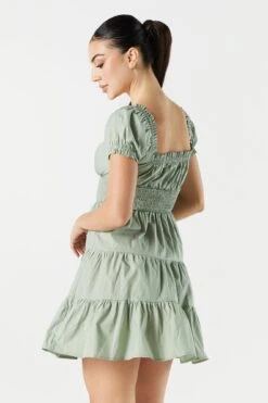 Sweetheart Smocked Tiered Dress -Mini Aura Shop 053244066654 49 1