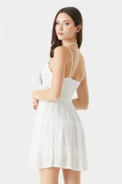 Crochet Top Tiered Mini Dress -Mini Aura Shop 053259980394 10 1 1