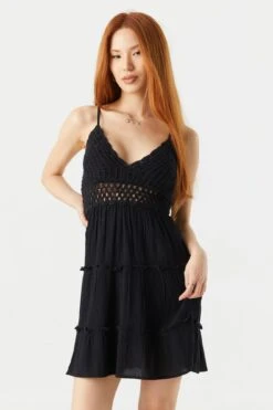 Crochet Tiered Mini Dress 20 Crochet Tiered Mini Dress -Mini Aura Shop 053259983940 01 3