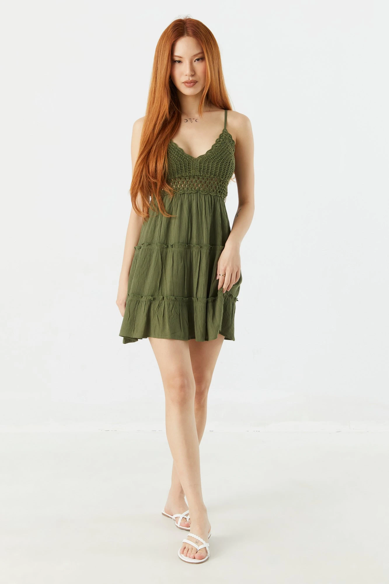 Crochet Tiered Mini Dress 5 Crochet Tiered Mini Dress - Image 3