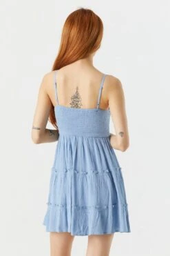 Crochet Tiered Mini Dress 27 Crochet Tiered Mini Dress -Mini Aura Shop 053259983940 45 1 1