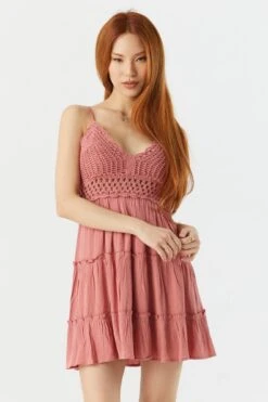 Crochet Tiered Mini Dress 29 Crochet Tiered Mini Dress -Mini Aura Shop 053259983940 87 3