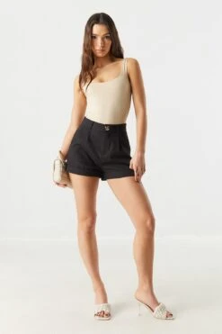 Coloured High Rise Rolled Cuff Short -Mini Aura Shop 053431831339 01 2