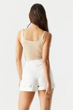 Coloured High Rise Rolled Cuff Short -Mini Aura Shop 053431831339 35 1