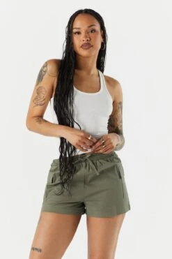 Drawstring Cargo Short
