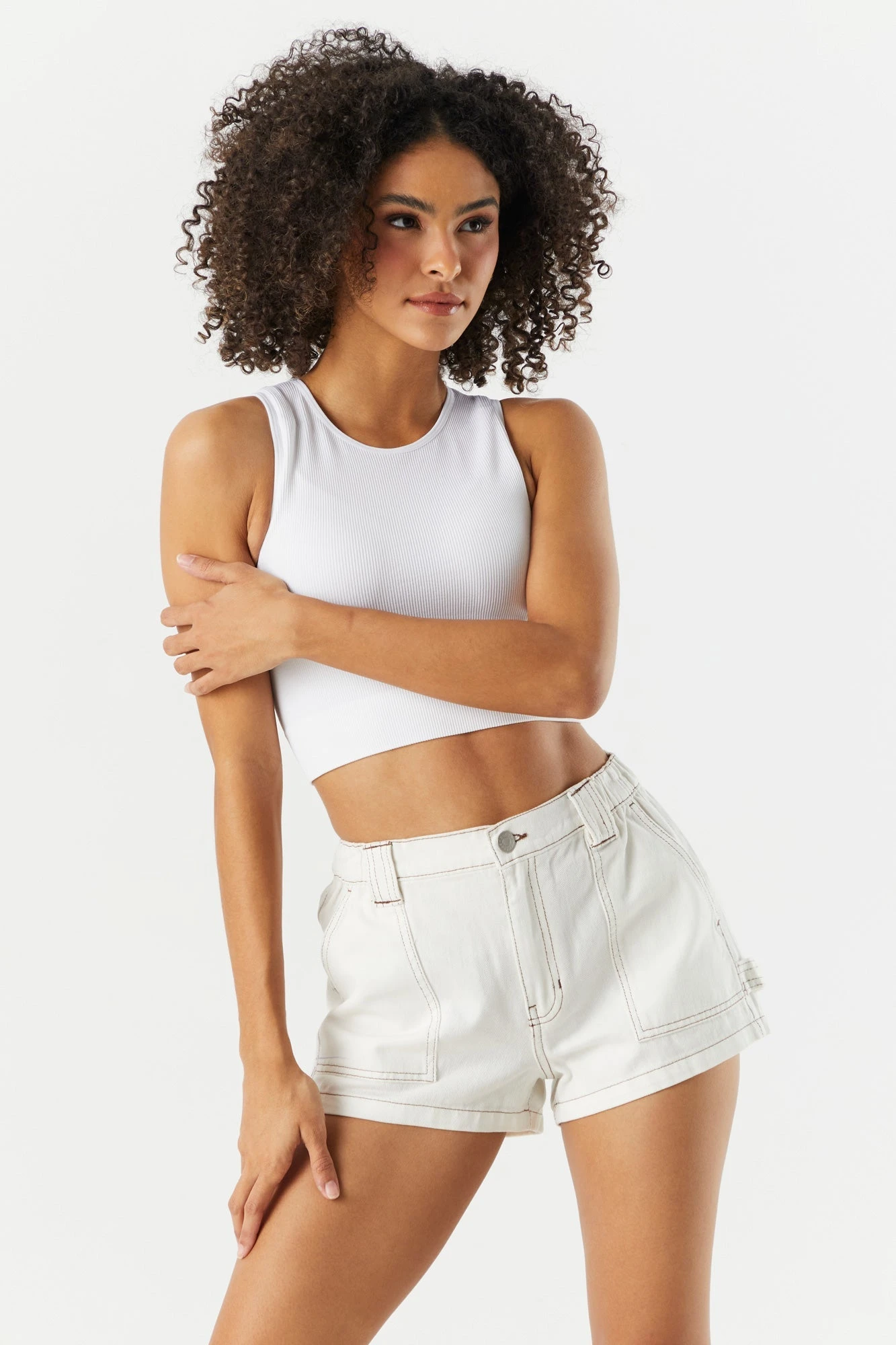 High Rise Denim Carpenter Short 3 High Rise Denim Carpenter Short