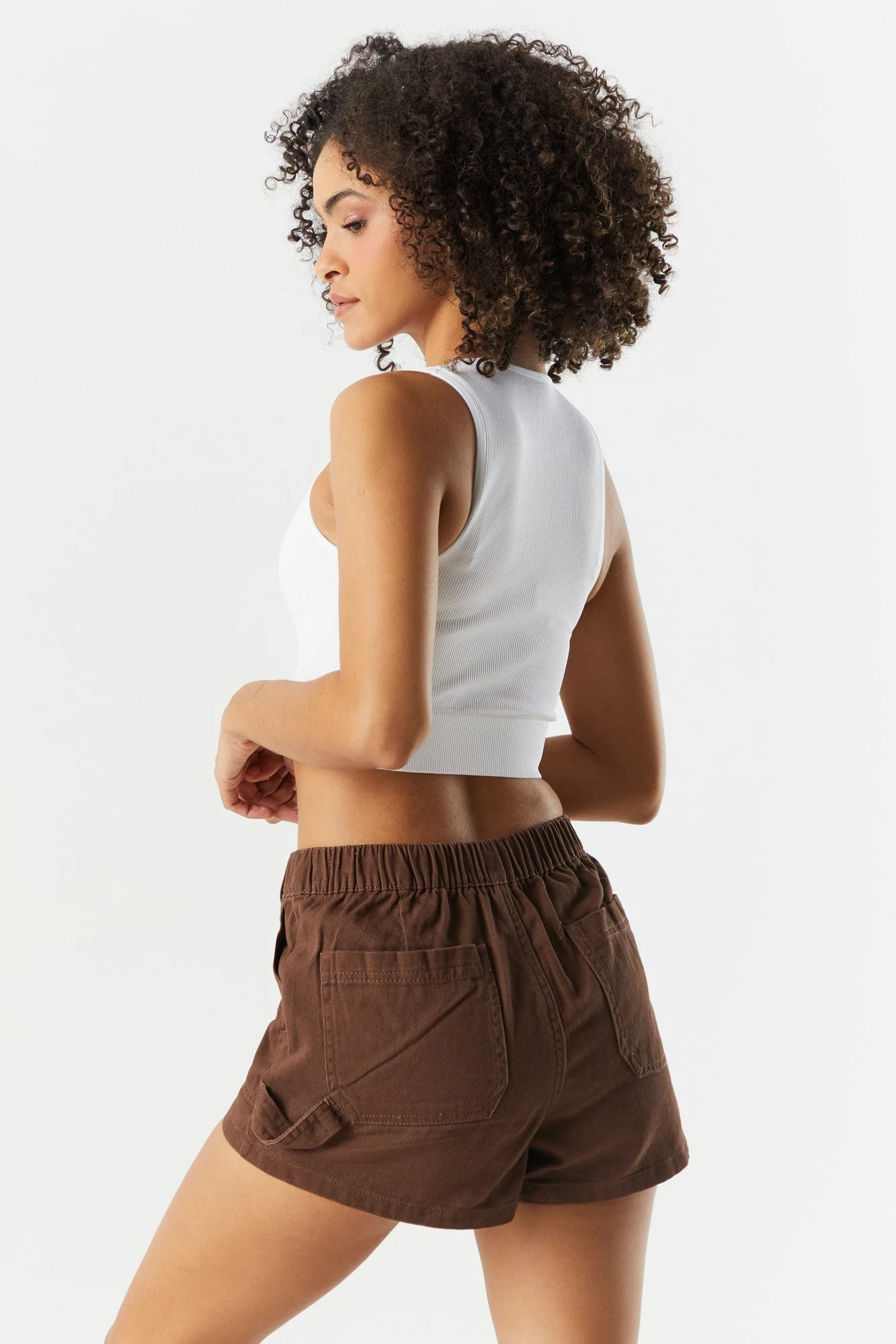 High Rise Denim Carpenter Short 7 High Rise Denim Carpenter Short - Image 5