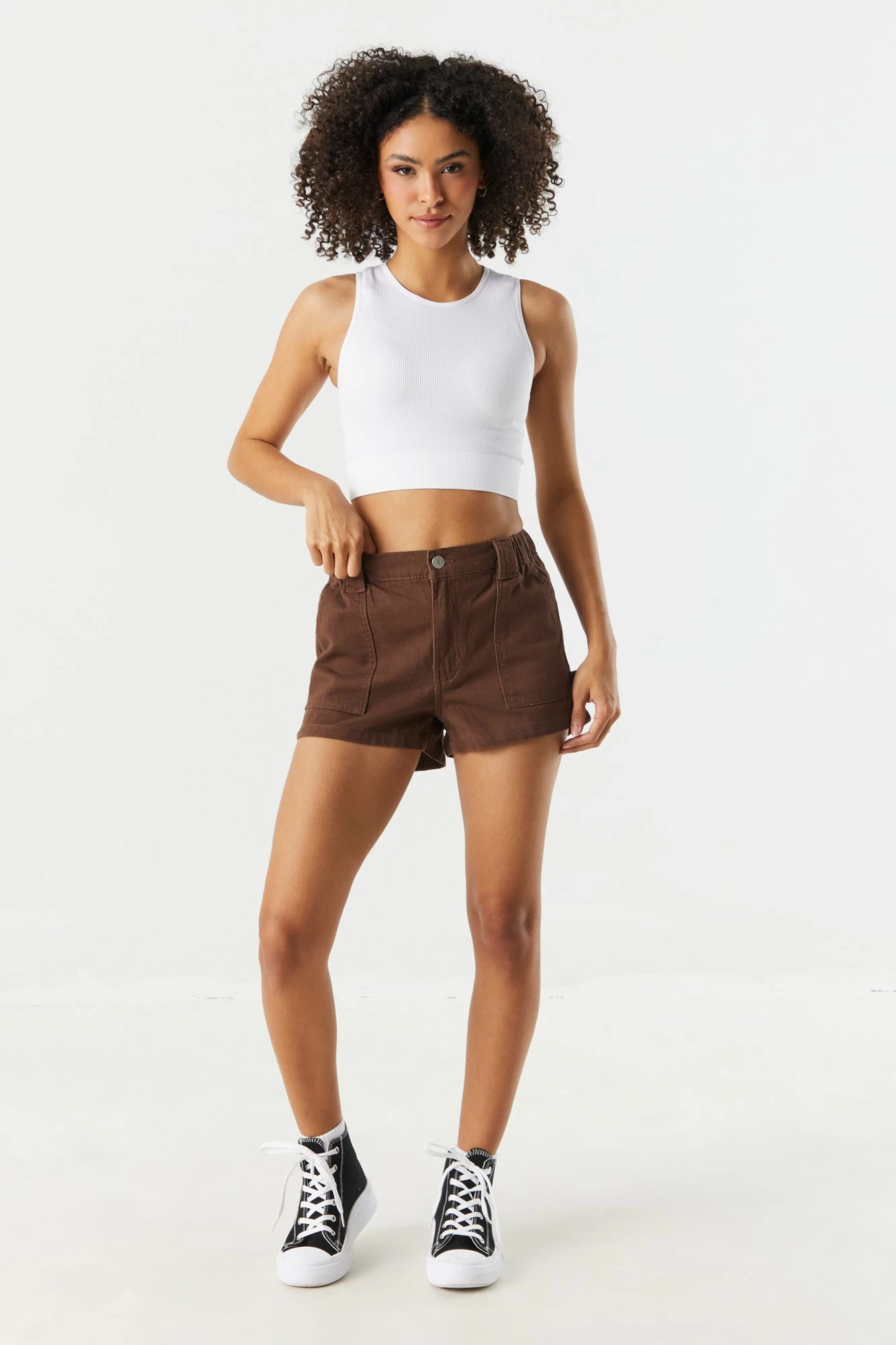 High Rise Denim Carpenter Short 8 High Rise Denim Carpenter Short - Image 6