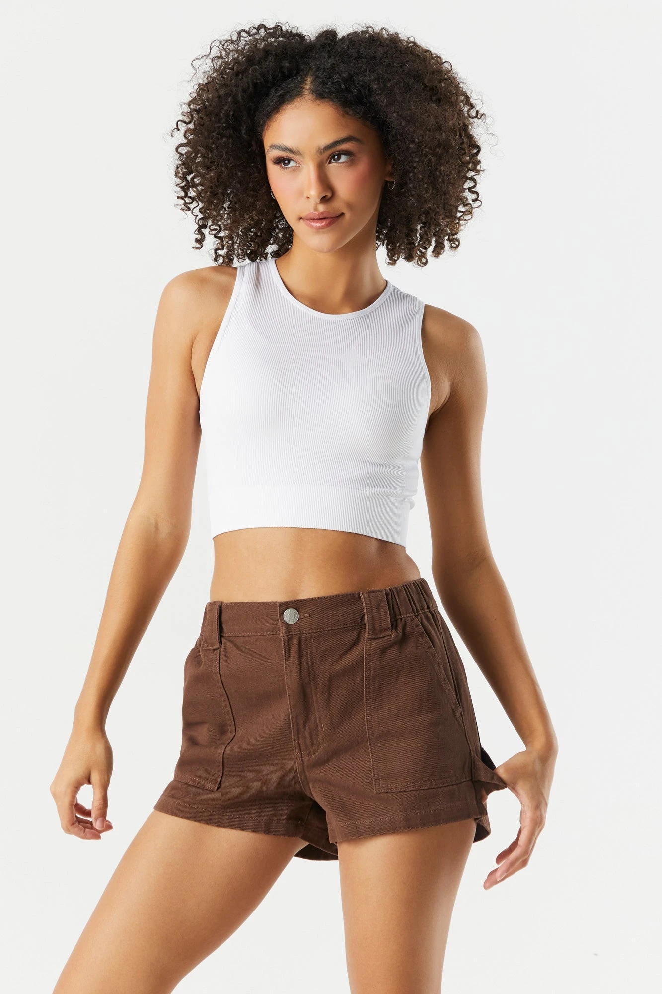 High Rise Denim Carpenter Short 6 High Rise Denim Carpenter Short - Image 4