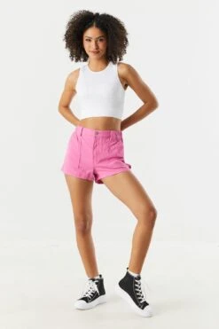 Coloured Denim Carpenter Short 19 Coloured Denim Carpenter Short -Mini Aura Shop 053465531618 66 2