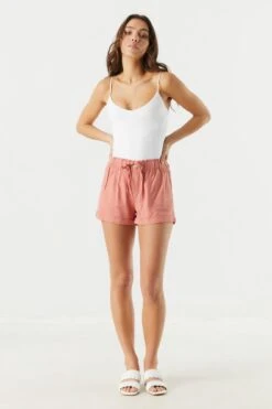 Linen Drawstring Short 36 Linen Drawstring Short -Mini Aura Shop 053465532001 87 2