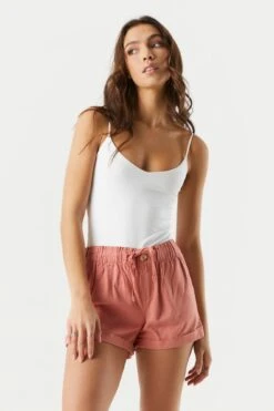 Linen Drawstring Short 34 Linen Drawstring Short -Mini Aura Shop 053465532001 87