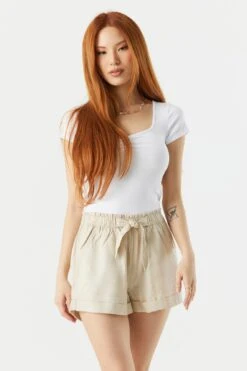 Self Tie Paperbag Short 26 Self Tie Paperbag Short -Mini Aura Shop 053465532317 24