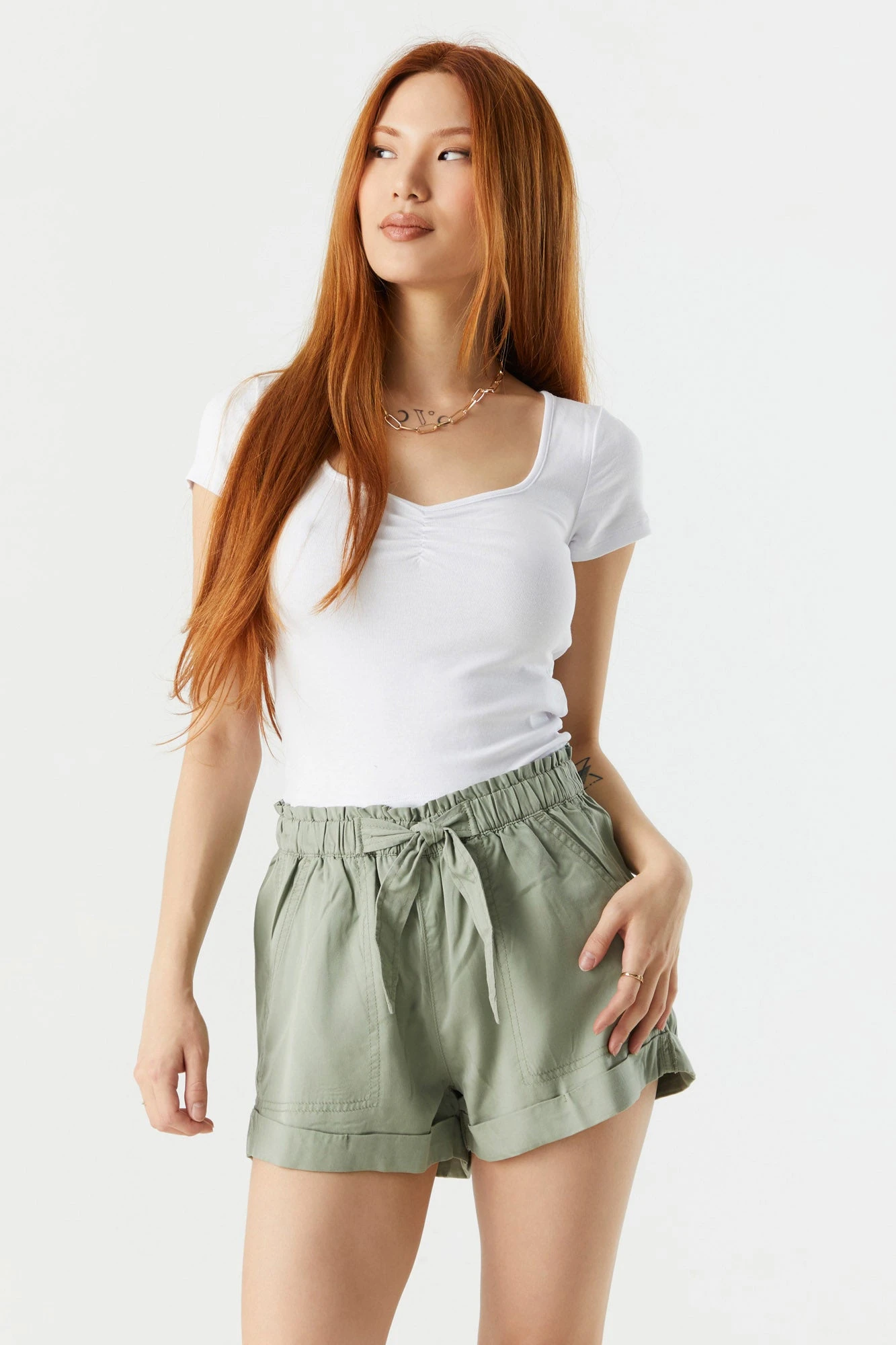 Self Tie Paperbag Short 3 Self Tie Paperbag Short