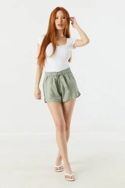 Self Tie Paperbag Short 22 Self Tie Paperbag Short -Mini Aura Shop 053465532317 31 2