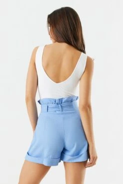 High Rise Belted Paperbag Short -Mini Aura Shop 053465533441 40 1