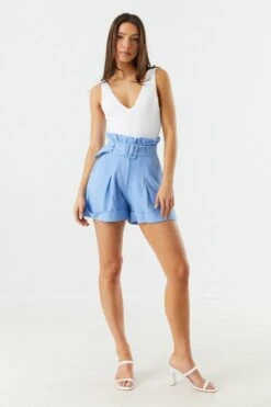 High Rise Belted Paperbag Short -Mini Aura Shop 053465533441 40 2