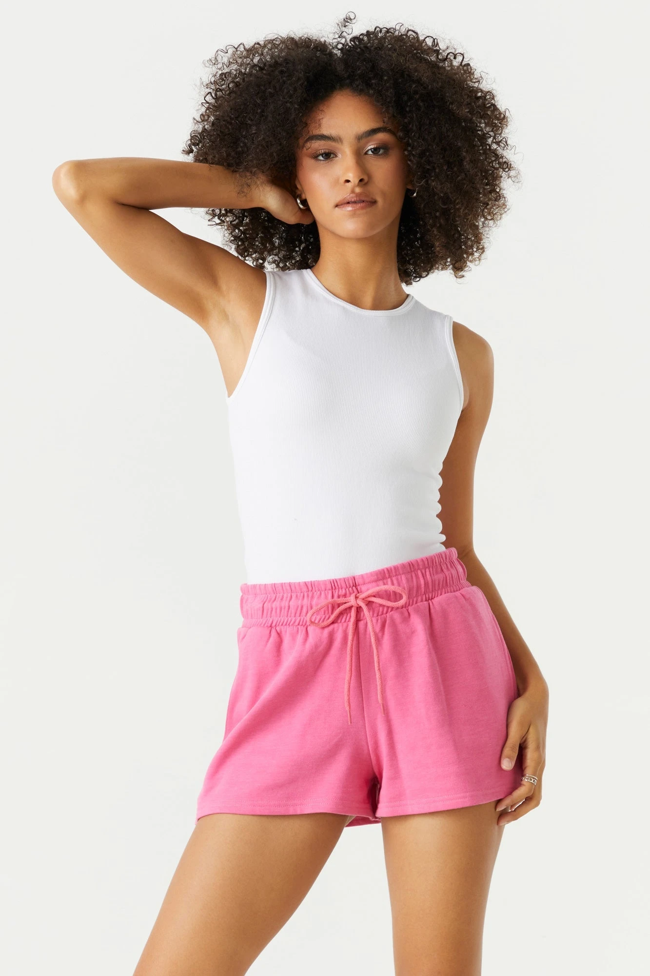 High Rise Fleece Coloured Short 7 High Rise Fleece Coloured Short - Image 5