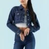 Ultra Cropped Dark WashDenim Jacket