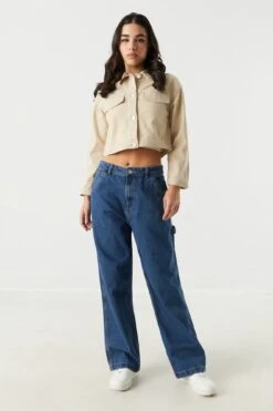 Cropped Denim Jacket 18 Cropped Denim Jacket -Mini Aura Shop 056165537313 16 2