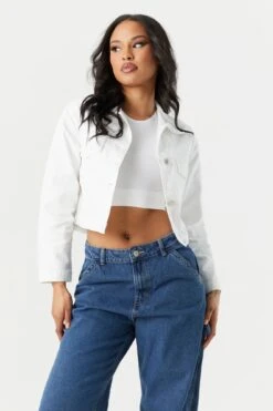 Cropped Denim Jacket 19 Cropped Denim Jacket -Mini Aura Shop 056165537313 35 0