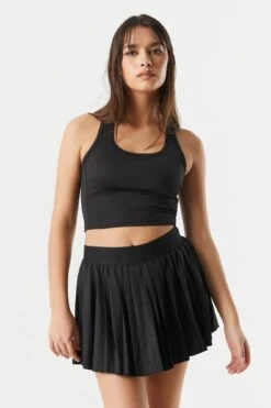 Sommer Ray Ribbed Scoop Neck Active Tank -Mini Aura Shop 058603036069 01