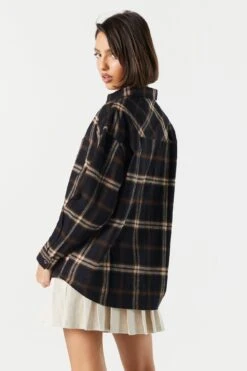 Classic Plaid Button-Up Top -Mini Aura Shop 070201171335 20 1