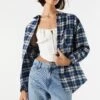 Classic Plaid Button-Up Top -Mini Aura Shop 070201171335 40 0