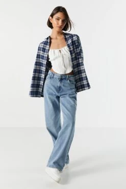 Classic Plaid Button-Up Top -Mini Aura Shop 070201171335 40 2