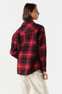 Classic Plaid Button-Up Top -Mini Aura Shop 070201171335 60 1