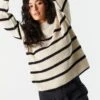 Oversized Striped Chunky Sweater