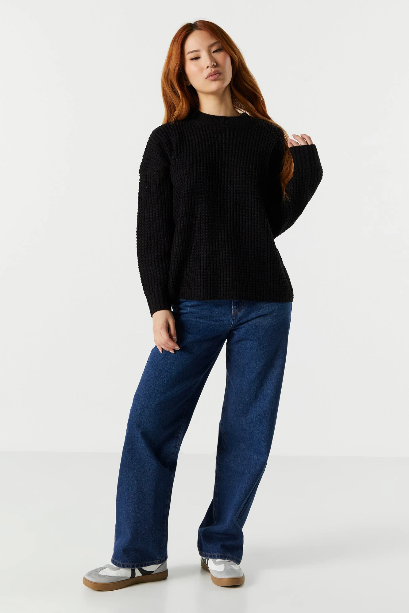 Oversized Waffle Knit Sweater 8 Oversized Waffle Knit Sweater - Image 6