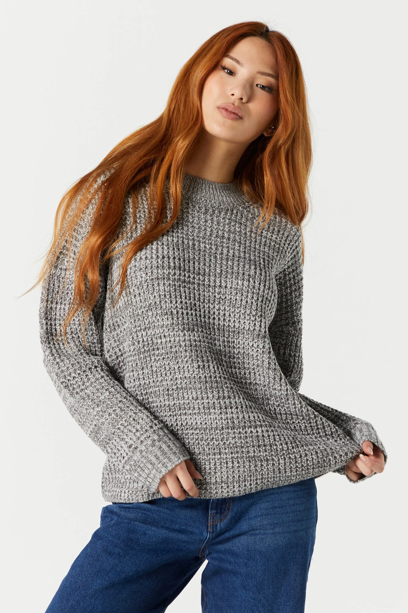 Oversized Waffle Knit Sweater 9 Oversized Waffle Knit Sweater - Image 7